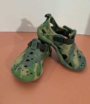 Skechers Foamies Toddler Boy Green Camo Water-Friendly Sandals Size 8